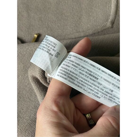 Abercrombie & Fitch Zip Up Notch Neck Slim Top size XL Tan - Picture 10 of 10